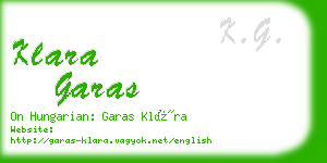 klara garas business card